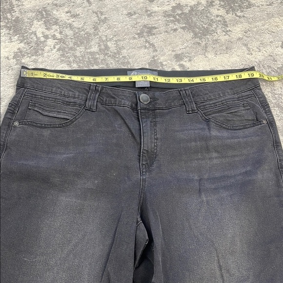 New Democracy Fray Step Hem Kick Flare Jeans Faded Black Wash Ab Plus Size 20W - Picture 8 of 12